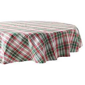 Yuletide Plaid 70" Round Tablecloth