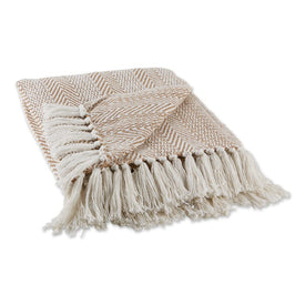 Herringbone Stripe 50" x 60" Throw - Stone