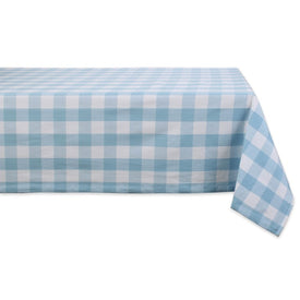 Buffalo Check 60" x 84" Tablecloth - Light Blue