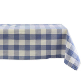 Buffalo Check 60" x 104" Tablecloth - Stonewash Blue