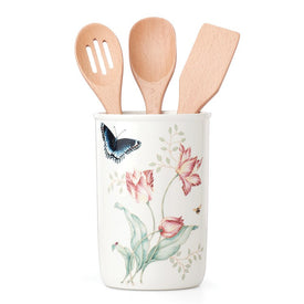 Butterfly Meadow Four-Piece Utensil Holder Set