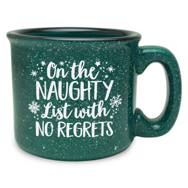 Naughty List with No Regrets Green Mug
