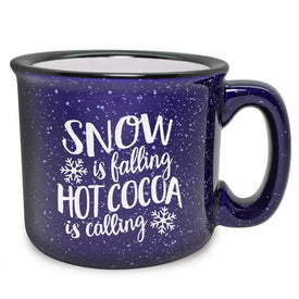 Hot Cocoa is Calling Cobalt Mug