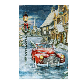 Lighted Winter Wonderland Home for the Holidays Car Canvas Print