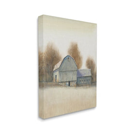 Vintage Farm Barn Stable Neutral Autumn Tones 24"x30" Oversized Stretched Canvas Wall Art