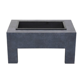 Monolith Wood-Burning Fire Basin - Dark Gray Granite