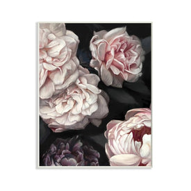 Clustered Pink and White Florals Elegant Flowers 13"x19" Oversized Wall Plaque Art