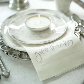 Give Thanks 20" x 20" Tri-Fold Napkin