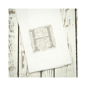 Monogram H 29" x 17" Linen Towel