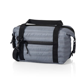Midday Quilted Washable Insulated Lunch Bag, Gray