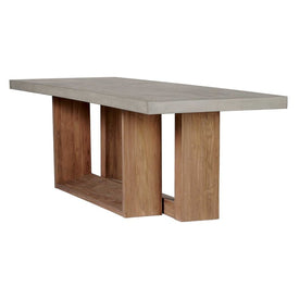Lucca Teak and Concrete Dining Table