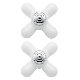 Monticello Large Porcelain Cross Handle Inserts Set of 2