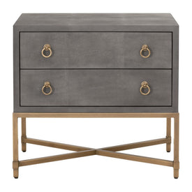 Strand Shagreen Two-Drawer Nightstand