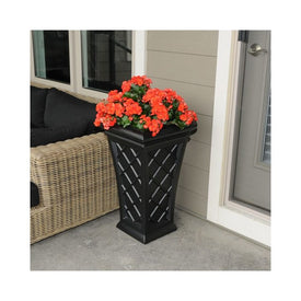 Georgian 28" Tall Planter - Black