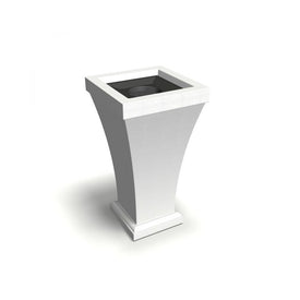 Bordeaux 40" Tall Waste Bin - White