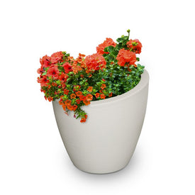 Modesto 30" Round Planter - White