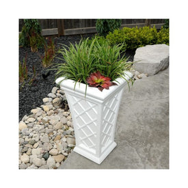 Georgian 28" Tall Planter - White