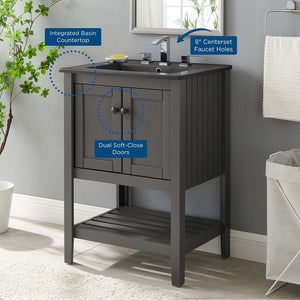 EEI-5358-GRY-BLK Bathroom/Vanities/Single Vanity Cabinets with Tops
