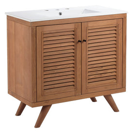 Birdie 36" Single Bathroom Vanity with White Ceramic Top and Integrated Sink