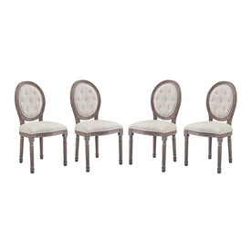 Arise Upholstered Fabric Dining Side Chairs Set of 4