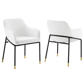 Jovi Performance Velvet Dining Armchairs Set of 2