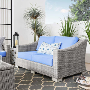 EEI-4841-LGR-LBU Outdoor/Patio Furniture/Outdoor Sofas