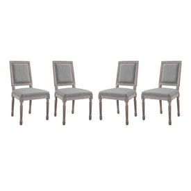 Court Upholstered Fabric Dining Side Chairs Set of 4
