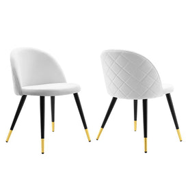 Cordial Performance Velvet Dining Chairs Set of 2