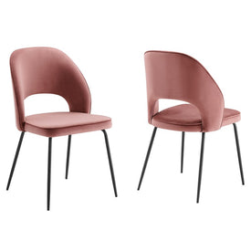 Nico Performance Velvet Dining Chairs Set of 2