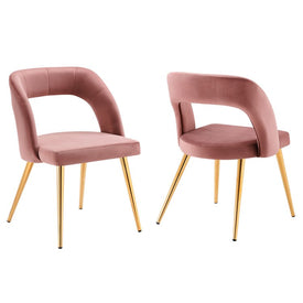 Marciano Performance Velvet Dining Chairs Set of 2