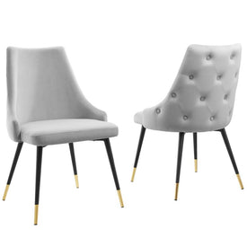 Adorn Performance Velvet Dining Side Chairs Set of 2