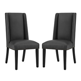Baron Vinyl Dining Chairs Set of 2