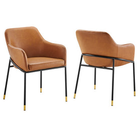 Jovi Vegan Leather Dining Chairs Set of 2