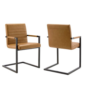 Savoy Vegan Leather Dining Chairs Set of 2