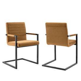 Savoy Performance Velvet Dining Chairs Set of 2