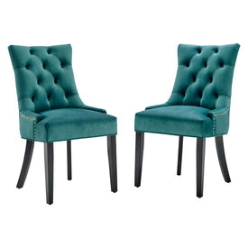 Regent Tufted Performance Velvet Dining Side Chairs Set of 2