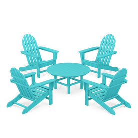 Classic Adirondack Five-Piece Conversation Set - Aruba
