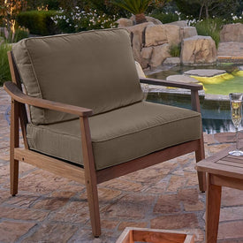 28.75" L x 29.25" W x 6" D Seat Cushion and 29.25" W x 17.75" H x 6" D Back Cushion Deep Seating Set
