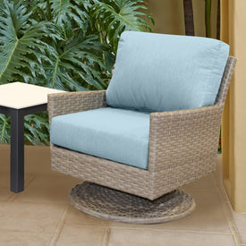 25" L x 25.5" W x 5" D Seat Cushion and 25 W x 18" H x 5" D Back Cushion Deep Seating Set - Canvas Air Blue