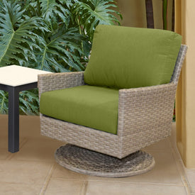 25" L x 25.5" W x 5" D Seat Cushion and 25 W x 18" H x 5" D Back Cushion Deep Seating Set - Spectrum Cilantro