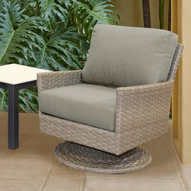 25" L x 25.5" W x 5" D Seat Cushion and 25 W x 18" H x 5" D Back Cushion Deep Seating Set - Spectrum Dove
