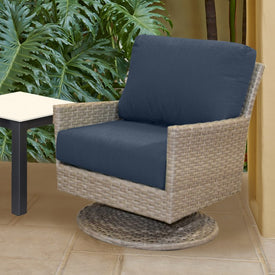 25" L x 25.5" W x 5" D Seat Cushion and 25 W x 18" H x 5" D Back Cushion Deep Seating Set - Spectrum Indigo