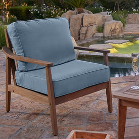 26" L x 25.5" W x 6" D Seat Cushion and 25.5" W x 18.5" H x 6" D Back Cushion Deep Seating Set