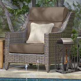 27" L x 24.5" W x 6" D Seat Cushion and 24.5" W x 26.5" H x 6" D Back Cushion Deep Seating Set