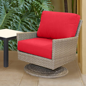 25" L x 25.5" W x 5" D Seat Cushion and 25 W x 18" H x 5" D Back Cushion Deep Seating Set - Canvas Jocky Red