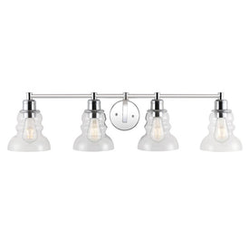 Manhattan Four-Light LED Bathroom Vanity Fixture - Chrome