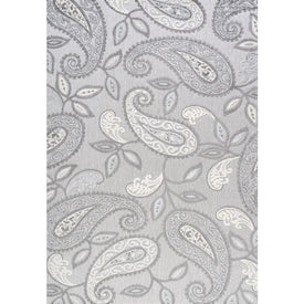 Julien Paisley High-Low 60"L x 36"W Indoor/Outdoor Area Rug - Light Gray/Ivory