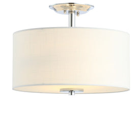 Marc Two-Light Semi-Flush Mount Ceiling Fixture - Chrome