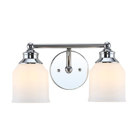Lydia Two-Light Bathroom Vanity Fixture - Chrome