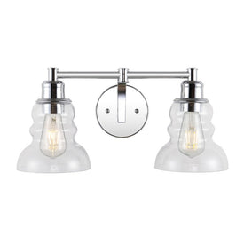 Manhattan Two-Light LED Bathroom Vanity Fixture - Chrome